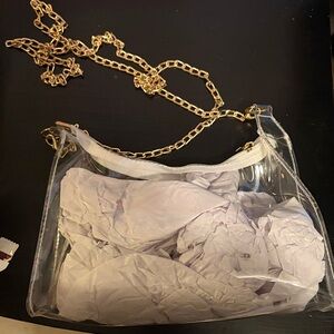 Transparent Chain Shoulder Bag for sporting event etc